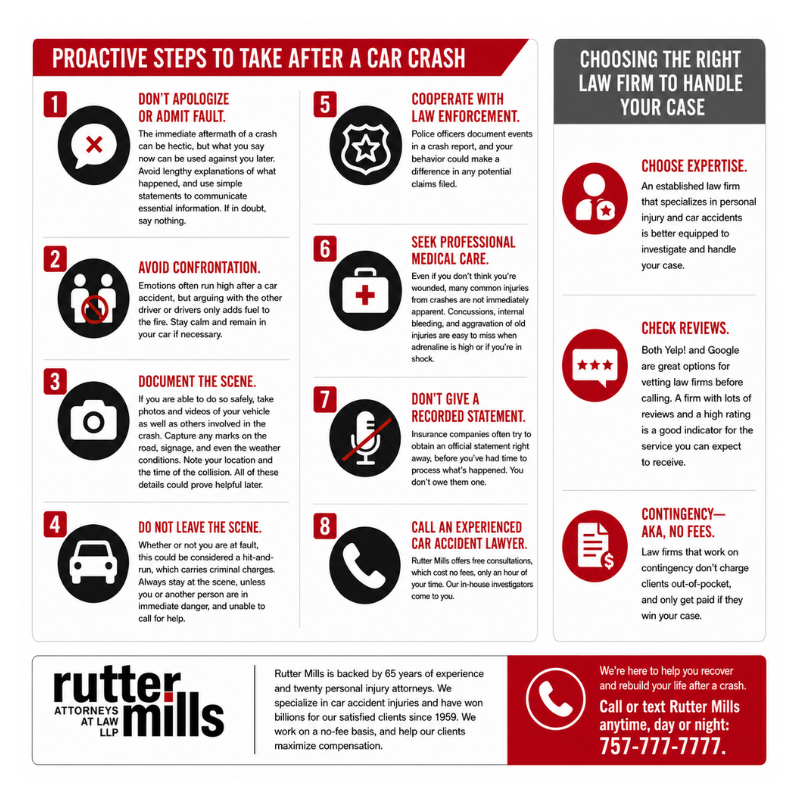 Infographic Proactive Steps to Take After a Car Crash