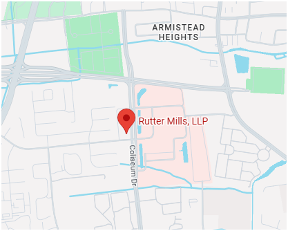 top-down view of rutter mills' hampton location in google maps
