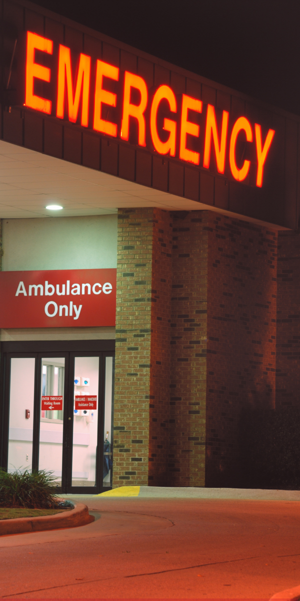 emergency room at night